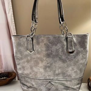Vera Wang Silver Tote